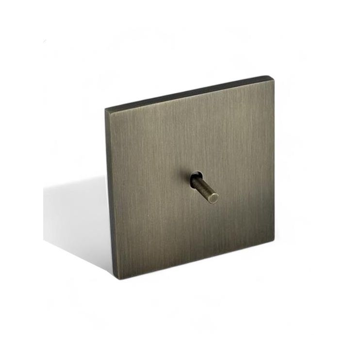 Interrupteur Nekc Carré à levier Simple - Bronze