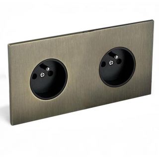 Prise Electrique Nekc Double - Bronze
