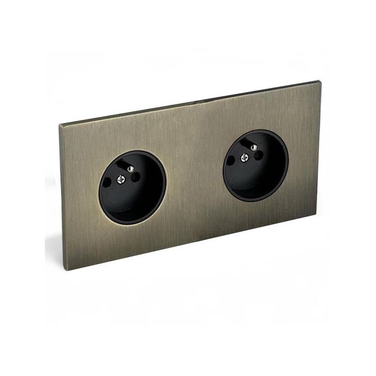 Prise Electrique Nekc Double - Bronze