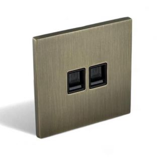 Prise Ethernet Nekc RJ45 Double - Bronze