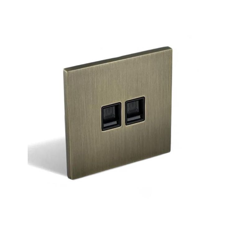 Prise Ethernet Nekc RJ45 Double - Bronze